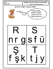 okuma yazmaya geçiş çalışmaları büyük küçük harf